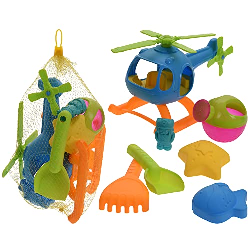 Importacion Helicoptero Juegos Playa 7 Piezas
