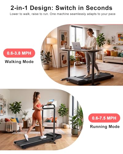 Standing treadmill desk