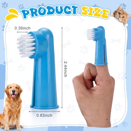 Image of Nuenen 150 Pcs Dog Toothbrush Finger Toothbrush Dental Brushes Puppy Tooth Brushing Kit for Large and Small Dogs Cats Most Pets Teeth Cleaning Oral Care Supplies(Popular Color)