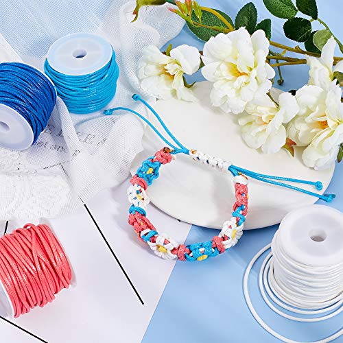 Ph Pandahall 12 Colors 11 Yards/Roll 2Mm Waxed Polyester Cord Waxed Thread Waxed Beading String For Bracelet Necklace Waist Beads Jewelry Diy Craft Making Macrame Supplies, Totally 12 Rolls #TOP5