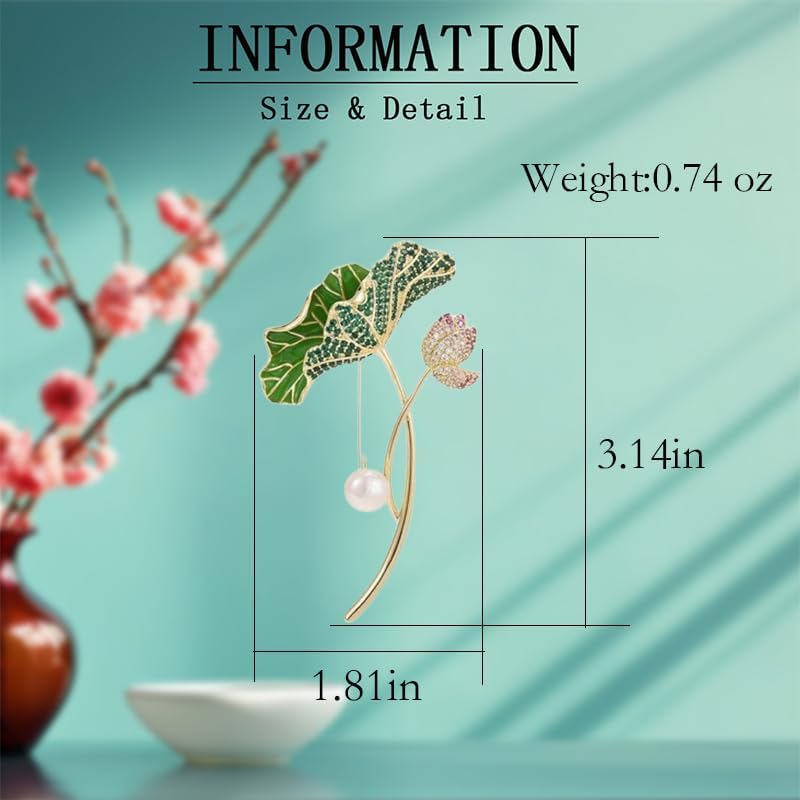 Flower Brooch Pin - Rhinestone Flower Pin 18k Gold Plated - Thanksgiving Day, Birthday, Wedding Gifts for Mom, Wife - Image 6