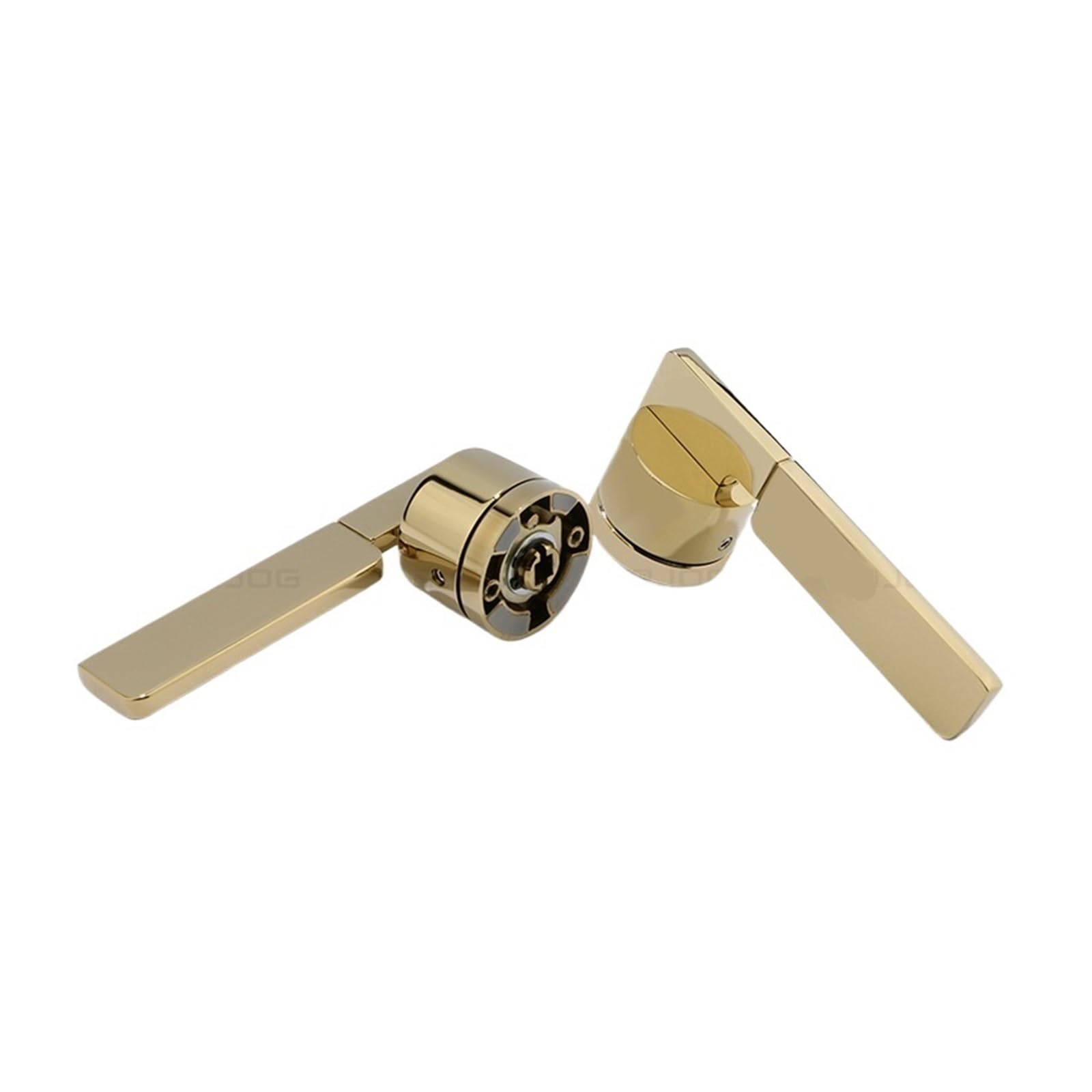 nxjaSDH Lock and Handle Sets, Bedroom Door Lock zinc Alloy Silent Room Wooden Simple American Home Split Handle(Pvd Gold)
