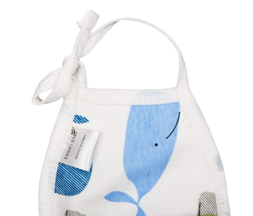 KaWaii Cloth Face Mask, Waterproof Reusable Boy Girl Face Covering For 2-5 Years Old, Pack of 3 Shark