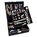 KLOUD City Two-Layer Jewelry Box Organizer Display Storage case with Lock (Black)