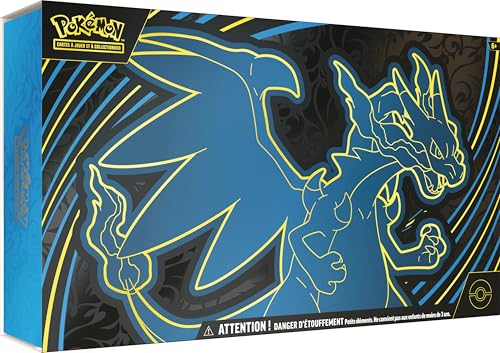 Pokémon : Collection Ultra-Premium Méga-Dracaufeu X-ex (2 Cartes Promo Brillantes, 18 boosters et des Accessoires de Jeu Premium)