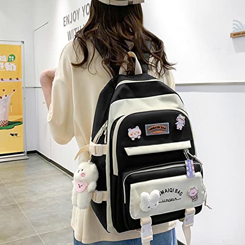 Conjunto combo de mochilas fofas kawaii, material de volta às Oxford + kit de mochila de lona para m