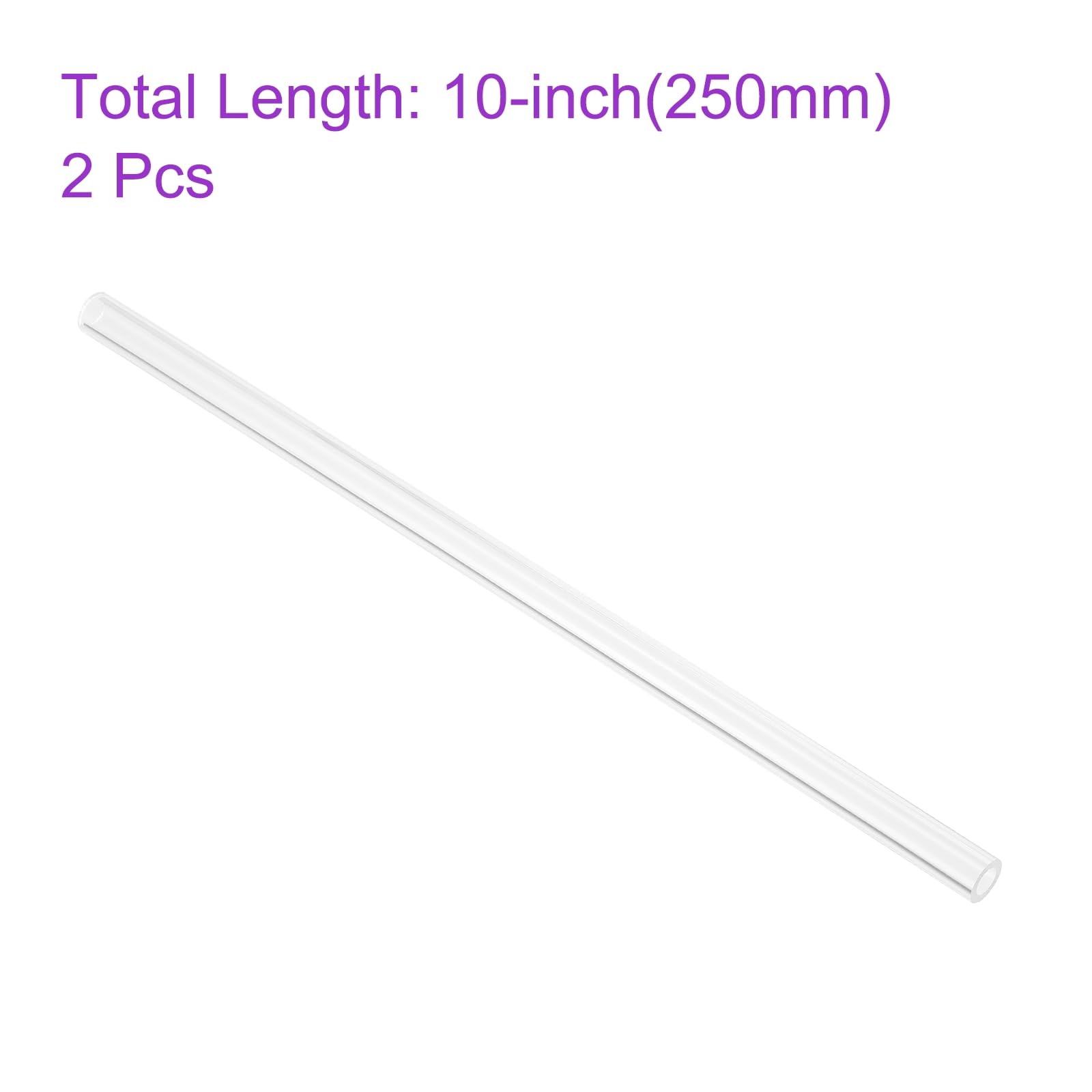 DMiotech 2 szt. 5 mm x 8 mm (3/40.6 cm x 5/40.6 cm) przezroczysta akrylowa rurka sztywna plastikowa rurka 25 cm do rury wodnej akwarium, systemu chłodzenia wodą, hydrauliki
