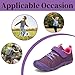 JEJQN Shoes for Girls Kids Shoes Boys Lightweight Sneakers for Boys Girls Running Tennis Shoes Outdoor Purple 11-11.5 Little Kid