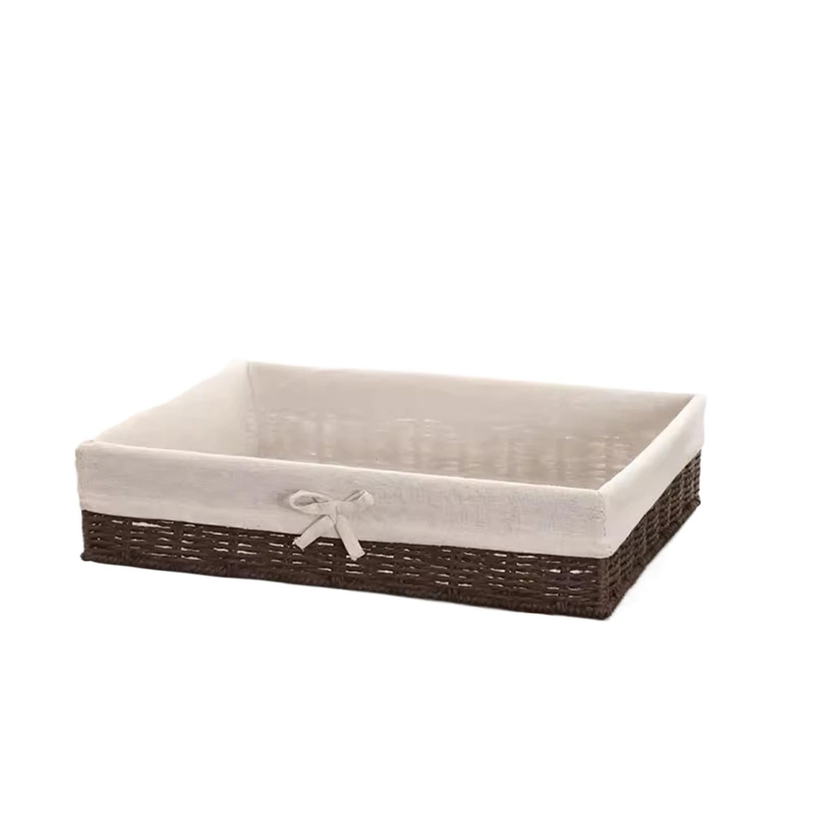 Handwoven Wicker Baskets Woven Storage Basket Sundries Organizer Clothes Laundry Toys Snack Container Desktop Box For Storage(35x25x8cm)