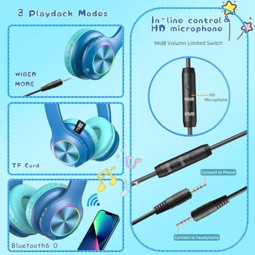 Candy Bila Kids Bluetooth 6.0 Headphones CB01 の商品画像 4