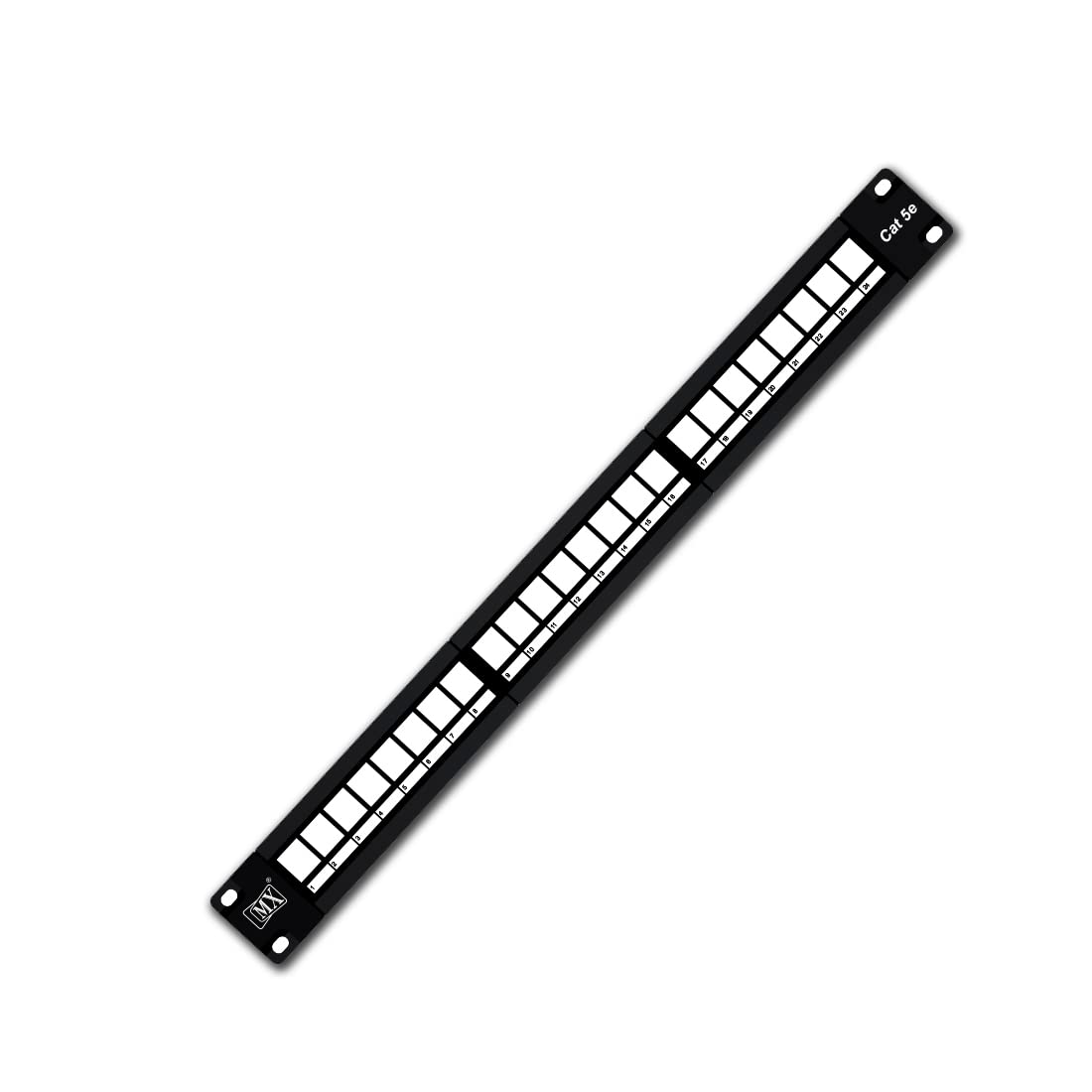 MX patch panel 24 Port Cat 5e Without I/O with Cable Management System RJ45 Ethernet Wallmount OR RackMountable Network Patch Panel