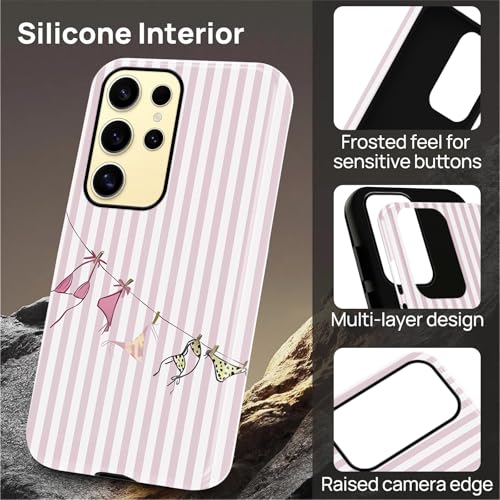 Coque rigide rose premium Samsung S24 Ultra fine et résistante