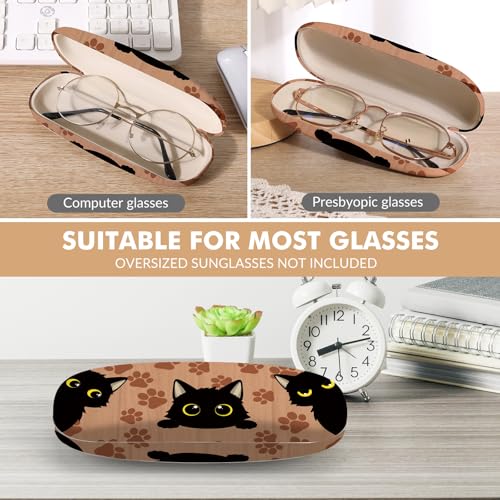 Image of Glasses Case Hard Shell,Portable Protective Eyeglasses Case, Eyeglass Holder Box with Cleaning Cloth, for men women