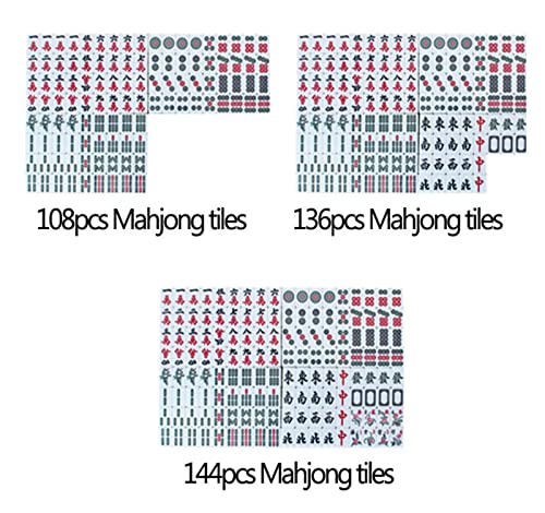 Set de Fichas Mahjong VSOLS 56mm 108 piezas miniatura 6