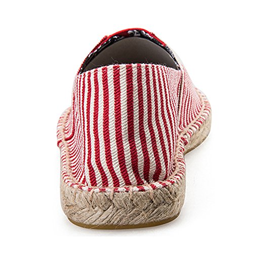 Image of Alexis Leroy Women's Summer Stripe Canvas Flat Espadrilles