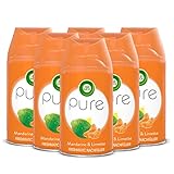 Air Wick Freshmatic Max PURE – Nachfüller für den Air Wick Freshmatic Max – Duft: Mandarine & Limette – 6 x 250 ml Nachfüller Raumduft und Lufterfrischer