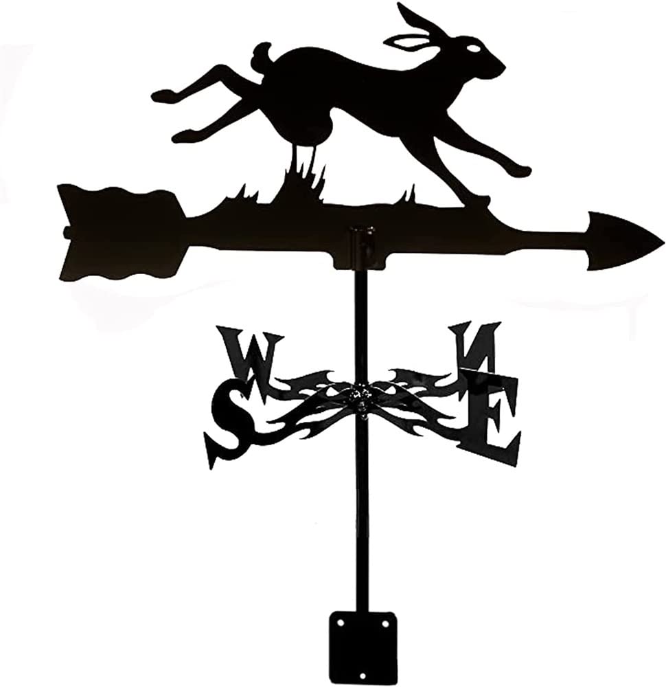 WIQUYBML Weathervane Cyclist Bicycle Weathercock Direction Indicator Retro Scene Garden Weather Vane Measuring Tools-Cyclist Bicycle(Fox)