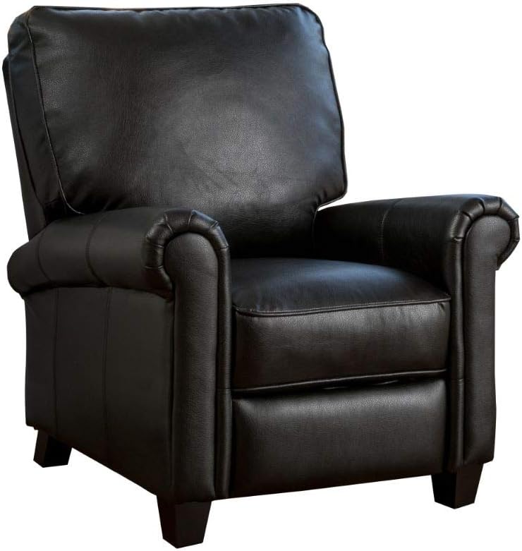 Christopher Knight Home Dallon PU Push Back Recliner, Black