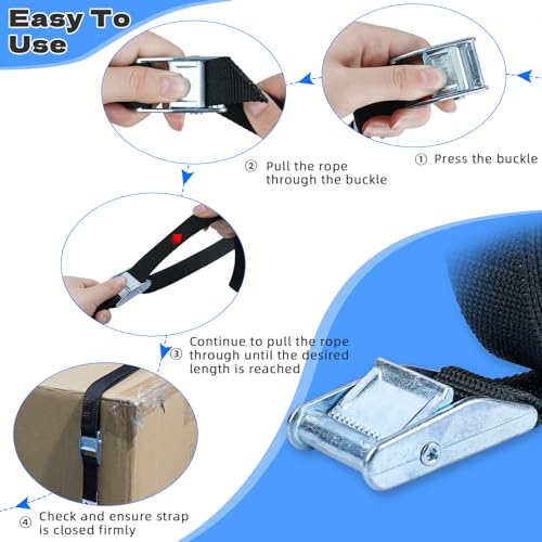 Image of MELOTOUGH Cam Buckle 1 inch Tie Downs Buckle Cam Straps 10 pcs