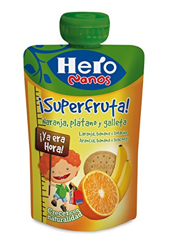 Hero - Bolsita De Fruta Naranja, Plátano Y Galleta 100 gr