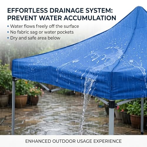 Lona de repuesto de 2 x 2 m resistente al agua azul para cenador de patio exterior 6