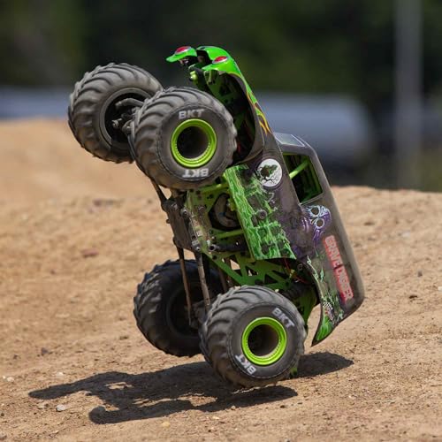 Image of Losi 1 /18 Mini LMT Grave Digger 2S 4X4 RTR Brushed Monster Truck Battery & Charger Included Green LOS01026T1