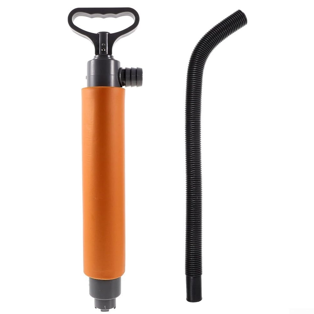 Cloudpower Bilge Floating Hand Pump, Manual Bilge Pump For Boats And Kayaks With Reversible Hose For Kayak, Sailboat And Canoe (Orange)