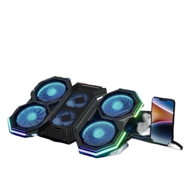 Laptop Cooler podstawka pod laptopa Sześć Wentylatorów, Regulowana Prędkość Wiatru, Wysokość, Podświetlenie RGB, Port USB, Podstawka Chłodząca Do Laptopa, Stojak Na Laptopa(RGB)