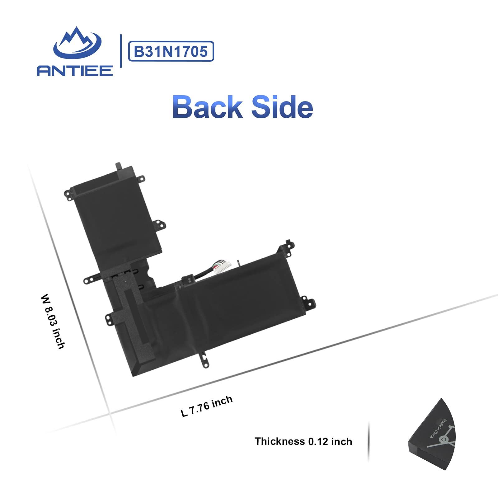 ANTIEE New B31N1705 Laptop Batería Compatible with ASUS VivoBook Flip 14 TP410 TP410U TP410UA TP410UF TP410UR TP410UAR ZenBook Flip 14 UX460UA Series Notebook 3ICP5/57/80 11.52V 42Wh 3653mAh