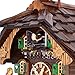 Cuckoo Palace Saint Bernard Chalet Cuckoo Clock – 32 cm Quartz Clock, Traditional Black Forest House Design, Brown