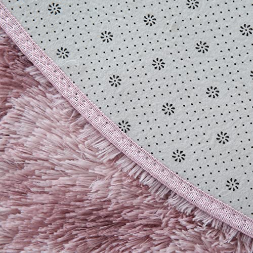 SHIPKEY Tappeto rotondo morbido e morbido, 100x100...