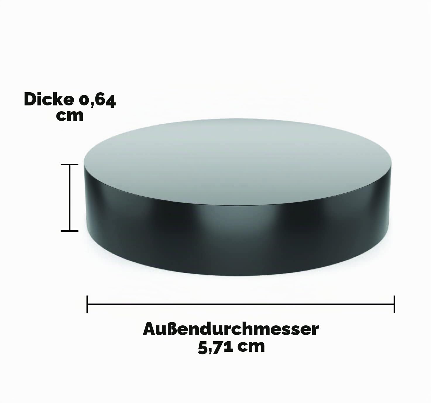 Sorbothane Vibrationsisolations-Scheibe 0,64 cm Dicke, 5,72 cm Durchmesser 70 Duro – 8 Stück