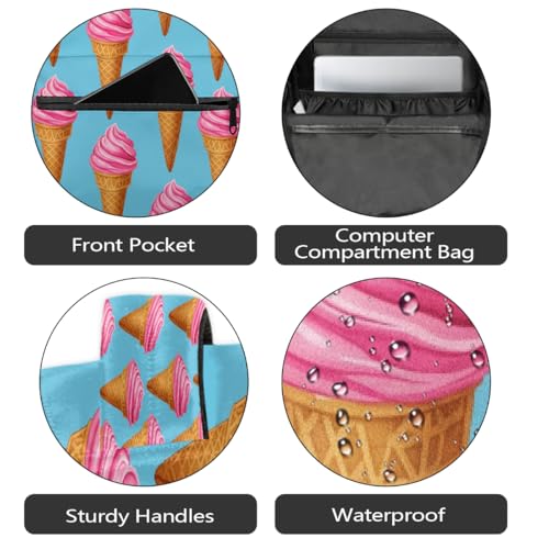 Mochila de helado con compartimento acolchado para portátil de adolescentes 5