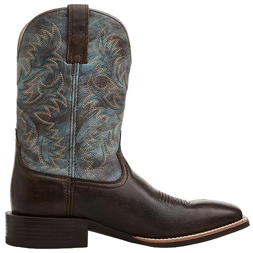 ARIAT Mens Sport Latigo Embroidered Square Toe Pull On Casual Boots Mid Calf - Brown4
