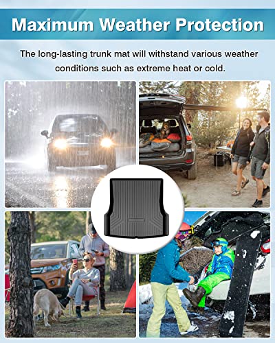 Image of Mixsuper Custom Fit Rear Cargo Liner for Tesla Model S 2012-2020 All Weather Trunk Liner Cargo Mat Black (Not Fit 2021 Tesla Model S Plaid /Long Range)