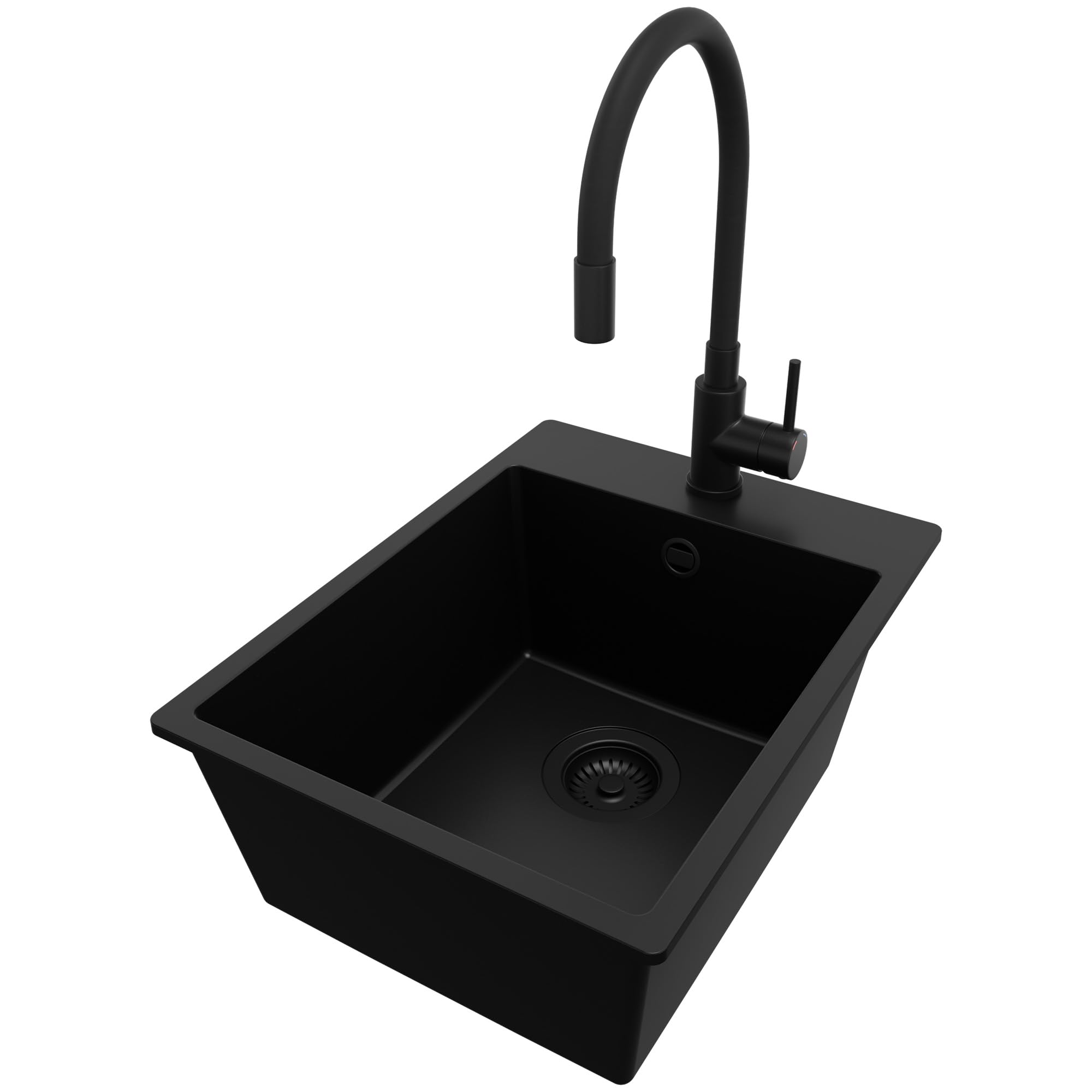 PRIMAGRAN Fregadero Granito al Mueble 40cm + Grifo, 38x50cm