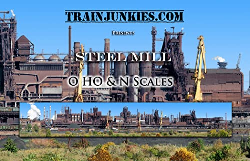 Train Junkies Steel Mill Model Railroad Backdrop HO Scale