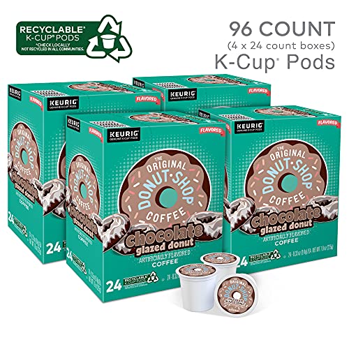 The Original Donut Shop Coffee Chocolate Glazed Donut Keurig Single-Serve K-Cup Pods, Medium Roast Coffee, 96 Count #TOP1