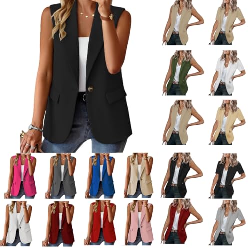 Blazers for Women Vest Sleeveless Blazers Lightweight Vests Business Casual Blazer Work Office Outfits Summer Jacket4
