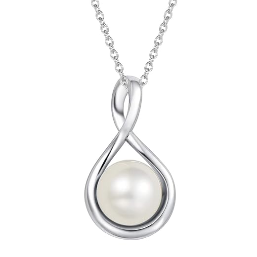 9-10mm Freshwater Cultured Infinity Pearl Necklace