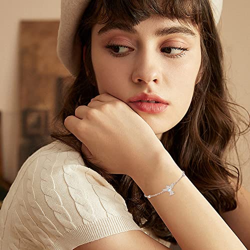 Palpitate Guardian Angel Bracelets Angel Bracelets For Women Girls 925 Sterling Silver Angel Wing Gifts Sympathy Jewelry Baptism Communion #TOP4