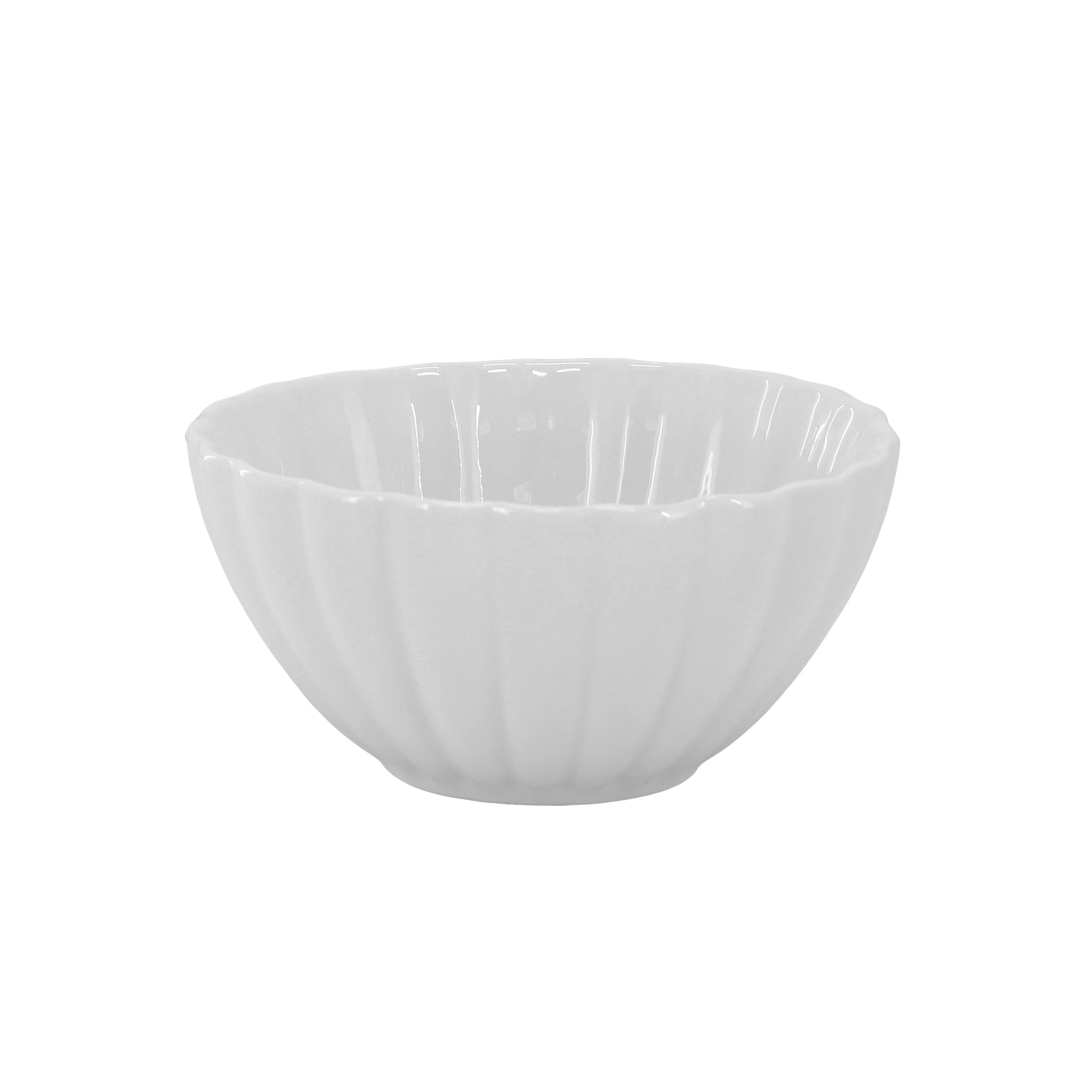 Elama Jane Geschirr-Set, Doppelschüsseln, Porzellan, Weiß, Serviergeschirr, Geschirr, Schüsseln, Teller-Set, 16-teilig (Jane)