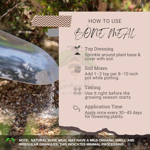 Image of Bone Meal Powder (5KG) Manure for Plants, 100% Organic &Natural, Calcium and Phosphorus, Slow Release, Steamed, Sterlised for Terrace, Balcony Garden (5 Kilogram)