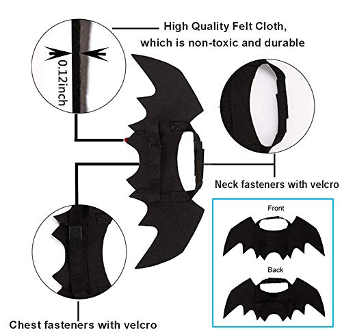 Cat bat wings, airlxf pet cat bat wings for halloween party decoration black cat bat wings for cat dress up accessories cosplay for cat small dogs puppy 3 Cat bat wings, airlxf pet cat bat wings for halloween party decoration black cat bat wings for cat dress up accessories cosplay for cat small dogs puppy - image 4
