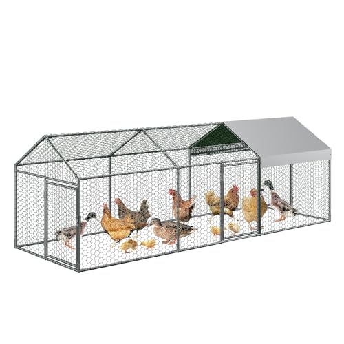 Poulailler XXL, Enclos Extérieur pour Poules, avec Housse Imperméable avec Serrure, pour Canards, pour Lapins, pour Petit Animal