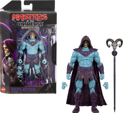 Action Figure Esqueleto, Chronicles Masters of the Universe, com 30 Pontos de Articulação, Boneco Inspirado no Filme Live Action