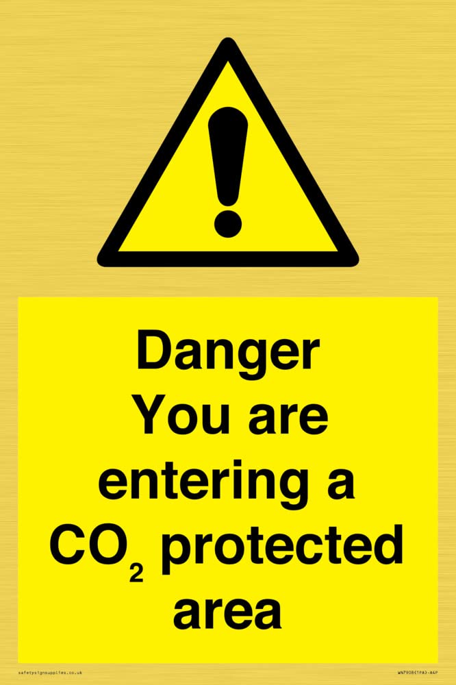 Danger you are entering a COâ‚‚ protected area Sign - 200x300mm - A4P