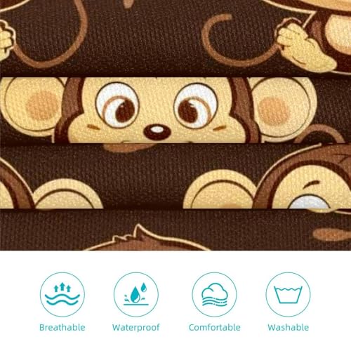 Lot de 2 tabliers de cuisine marron singe rigolo, le cadeau idéal pour couples - 3
