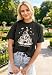 AMWIPE Around The World Shirt for Women Magic Castle Graphic Tshirt Funny Summer Vacation Tee Tops