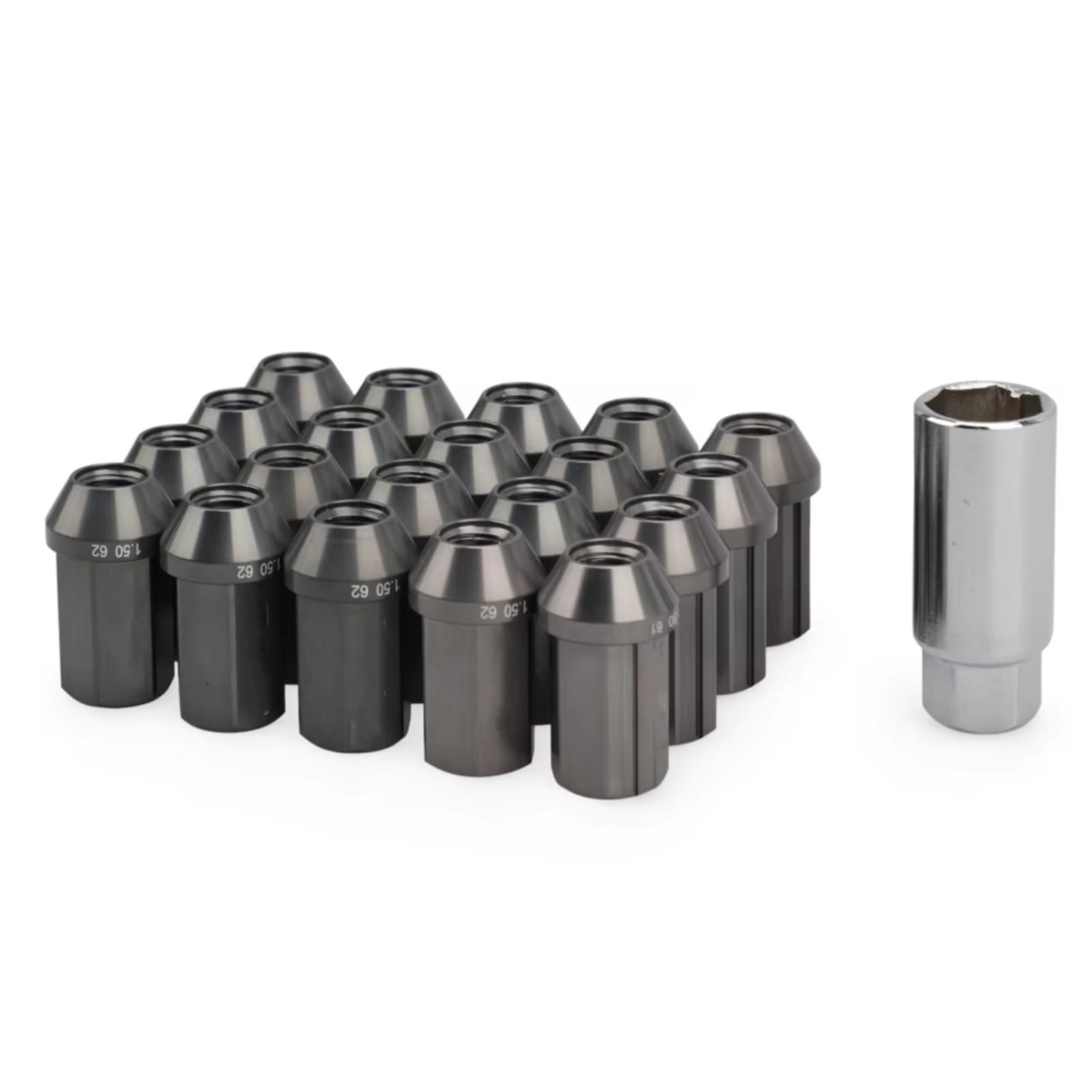 tuercas de rueda coche Tuercas De Carreras Para Ruedas De Coche Tornillo De Para Cubo M12 * 1,5/1,25, 20 Unidades/juego(Gray,M14x1.5)